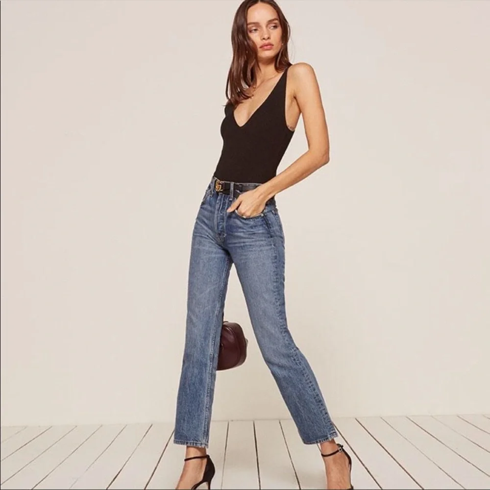 NWT Reformation Marella Ribbed Bodysuit - Picture 2 of 9